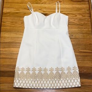 Gold and White Lilly Dress